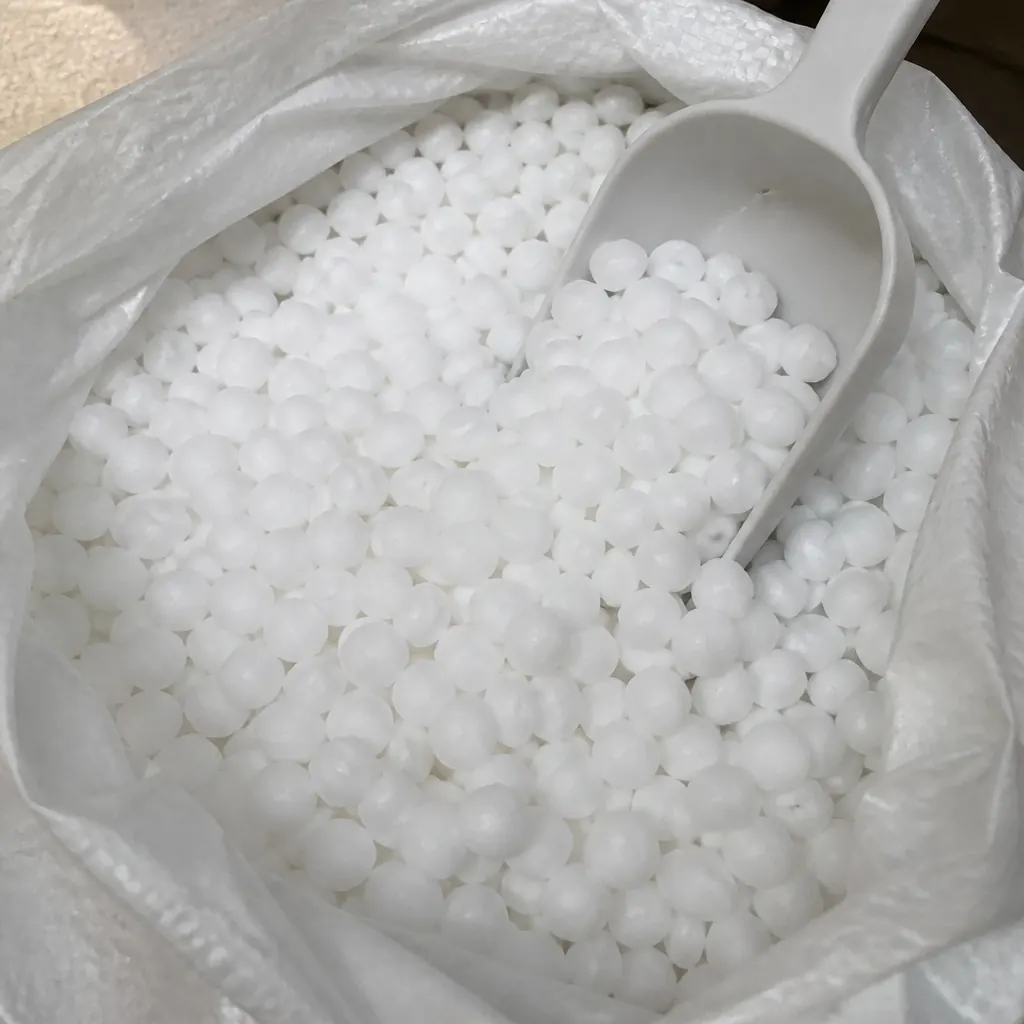 Water softener salt pellets for a brine tank refill